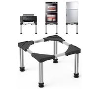 DEWEL Mini Base de Réfrigérateur Support Électroménager Réglable Hauteur 33-36 cm, Base de Lave-vaisselle 45-67 cm avec 4 Pieds Robustes, Charge 200 kg pour Sécheuse armoire de Réfrigérateur Noir