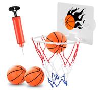 DEWEL Mini Jeu de Basketball 4pcs Mini Panier de Basket pour Chambre,avec Ventouse et Pompe à air Basket-Ball Ventouse pour l'extérieur Bureau à la Maison Mini Panier de Basket