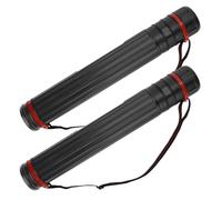 DEWEL Rouleau de Transport Télescopique A1 (45-75 cm) - Lot de 2, Tube de Transport pour Posters avec Sangle Réglable, Carquois pour Affiches, Images et Paperboard, Plastique Résistant(2PCS)