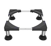 DEWEL Support de machine à laver 4 Pieds à Ventouse Socle Lave Linge Charge 250 kg pour Frigo Lave-linge Sèche-linge réglable 45-65 cm (Noir)
