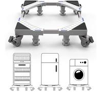 DEWEL Support de machine à laver avec 4 Roues Base de Réfrigérateur de lave-linge et sèche-linge Réglable en longueur 45cm-69cm