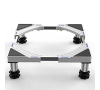 DEWEL Support de Machine à Laver Base pour Frigo Lave-linge Sèche-linge 45-65cm Hauteur Réglable 13-17 cm Charge 250 kg avec 4 pieds en PP acier inoxydable