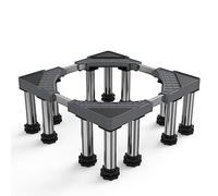 DEWEL Support de Machine à Laver Base Socle Anti-vibration 12 Pieds plus Stables pour Machine à laver, Sèche-linge, Frigo Réglable (43.5-63cm,18-20 cm)