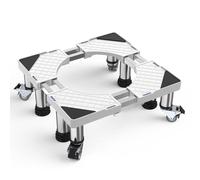 DEWEL Support de Machine à Laver Socle Lave Linge avec 4 Roues et 4 Pieds pour Machine à laver Sèche-linge Réfrigérateur Réglable(48-65 cm 13-17 cm)