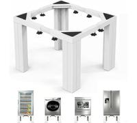 DEWEL Support Lave-Linge Haute Résistance Hauteur 40cm, En Acier Massif Robuste, Charge 500kg, Socle Universel pour Machine à Laver, Sèche-Linge et Réfrigérateur (Réglable 50-78cm)