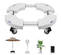 DEWEL Support Roulette Porte Plante a roulettes Réglable 38-50cm pour Pot de Fleur, Plante, Pied de Parasol, Plateau Roulant pour Intérieur à Extérieur, Capacité de Charge 200 kg