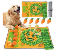 DEWEL Tapis de Fouille Chien avec Carottes avec Son, Jouet Interactif pour Petits et Grands Chiens, 78,5 x 48 cm Orange