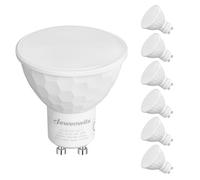 DEWENWILS GU10 LED blanc chaud variable 2700K, Ampoule LED GU10 375LM, angle de faisceau de 120°, 5W (équivalent 50W halogène) Ampoules LED pour projecteurs, 6 pièces