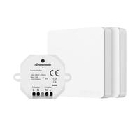 DEWENWILS Lot de 2 interrupteurs muraux sans fil jusqu’à 2300 W avec portée de 30 m - Blanc