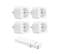 DEWENWILS Lot de 4 prises télécommandées et 1 télécommande, 16A/3680W, portée de 30m max., Prise EU Type E/F, certifié CE, blanc
