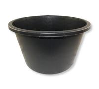 DEWEPRO® Bac à Mortier 40L - Seau Rond Noir Robuste pour Mortier - Applications de Construction et de Jardin - Bac à Mortier Durable pour Professionnels et Bricoleurs