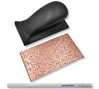 DEWEPRO Bloc de ponçage avec et plaque en carbure de tungstène K36 - Ponceuse manuelle 125 x 70 mm pour poncer et poncer la maçonnerie, le béton, le plâtre - Avec crayon DEWEPRO