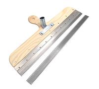 DEWEPRO Grand Râteau à Lamelle Dentelée avec Dispositif de Fixation - Largeur 560 mm, Hauteur des Dents : env. 4 mm, Largeur de ponçage : env. 4 mm