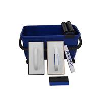 DEWEPRO® Kit Carreleur 8 Pièces S - Seau de Lavage 22L avec Rouleaux, Taloche Éponge, Spatule à Joints, Grille, Taloche en Caoutchouc, Mètre Pliant - Outils Pose Carrelage