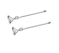 DEWEPRO® Lot de 2 Mélangeurs Circulaires - Mélangeur à Peinture avec Anneau et Tête Spirale Galvanisée - Mélangeur Ø80x400mm - Palette de Mélange pour Peintures et Liquides