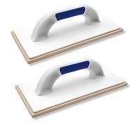 DEWEPRO Lot de 2 planches à jointoyer pour carrelage - Avec support en caoutchouc cellulaire de 8 mm - 280 x 140 mm - Taloche professionnelle avec poignée à 2 composants