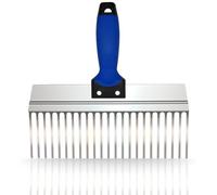 DEWEPRO Peigne de nettoyage 290 mm - Peigne professionnel en acier inoxydable avec poignée ergonomique 2K - Pour le ponçage de l'encastrement et la structuration des surfaces enduites