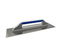 DEWEPRO® Platoir Suisse - Truelle lisseuse Suisse - Platoir à Enduit - Truelle de Lissage- Acier inoxydable 480x130mm - Manche de haute qualité à 3 composants