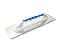 DEWEPRO® Platoir Suisse - Truelle Lisseuse Suisse - Platoir à Enduit - Truelle de Lissage en Acier Inoxydable 480x130mm - Avec Coins Arrondis sur le Côté - Manche de Haute Qualité à 3 Composants