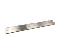 DEWEPRO® Règle de kart en aluminium profilé en H avec denture de 10 x 10 mm, latte de pose de 100 cm de long - Lame de nivellement - Latte de nettoyage