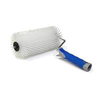 DEWEPRO® Rouleau Débulleur Ø123x230mm - Longueur des Pics 40 mm - Rouleau d'Aération pour Sol - avec Support Métallique à 1 Bras - Poignée Bi-Composant