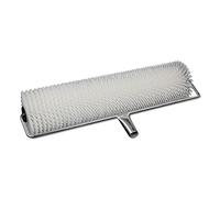 DEWEPRO® Rouleau Débulleur Ø123x500mm - Longueur des Pics 40 mm - Rouleau d'Aération pour Sol - Cadre en Métal Double Support et Raccord à Enficher en Métal