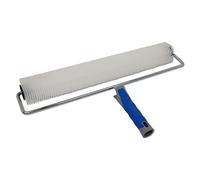 DEWEPRO® Rouleau Débulleur Ø75x500mm - Longueur des Pics 17 mm - Rouleau d'Aération pour Sol - Support Métallique Robuste avec Poignée Bi-Composante