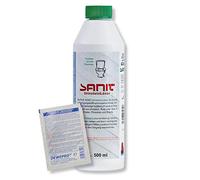 DEWEPRO SANIT 3031 Détartrant urinaire - Flacon de 500 ml - Nettoyant WC - Détartrant - Pouvoir de nettoyage maximal - Avec 1 chiffon Dewepro® Single Scrubs