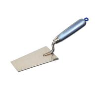 DEWEPRO Taloche Berner 145x80x55 mm - Truelle En Acier Inoxydable Avec Manche En Bois Verni - Petite Truelle De Maçon Pour Enduit, Stuc Et Mortier - Outil Robuste Pour Professionnels Et Bricoleurs