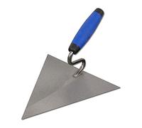 DEWEPRO Truelle Berlinoise 200x190mm Truelle de Maçon Triangulaire Col de Cygne Lame Acier Trempé 1,2mm Manche Bi-matière Ergonomique Outil Professionnel pour Mortier Enduit Béton Rénovation
