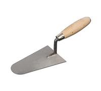 DEWEPRO Truelle Italienne 180mm - Truelle Pro Enduit en Acier Inoxydable - Manche Bois Ergonomique - Col Droit - Outil Maçonnerie Mortier Putz Spatule Rénovation