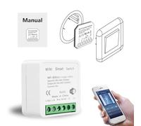 DeWin 16A WiFi Smart Switch Mini Module de Commutation de lumière Commande à 2 Voies Fonctionne avec Tuya Smart Life Alexa