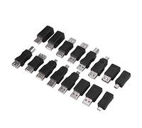 DEWIN Adaptateur USB, Convertisseur USB 2.0 Femelle USB Mâle Convertir Polyvalent USB Mâle à Femelle Micro USB Mâle à Mâle Adaptateur Ensemble Accessoires Outil (16Pcs )
