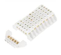DEWIN Bornier Electrique, Bornier Rail DIN 10 Pcs 5 Pont de Distribution de Câble Connecteurs Conception de Pont Distribution électrique pour les Boîtes de Distribution