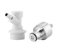 DEWIN Capuchon de Carbonatation avec Ensemble de Verrouillage de Boule Liquide, Accessoires de Carbonateur en Acier Inoxydable Déconnecter 1/4"Barb Chaud pour l'eau Gazeuse Homebrew