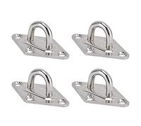 DeWin Carré Pad Eye Plaque Crochets 4 Pack 304 en Acier Inoxydable Eye Plaque Résistant À La Rouille Eye Plaque Crochet pour Fix Cordes Fils d'acier