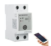 DEWIN Commutateur de Temps, Commutateur de Temps WiFi Intelligent 2P 63A Commutateur de Télécommande pour Maison Intelligente par Application Tuya AC220V