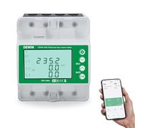 DeWin Compteur d'électricité 3 Phases, Compteur de Courant Triphasé Rail DIN Tuya WiFi Compteur Photovoltaïque Interrupteur de réenclenchement triphasé Protecteur de réenclenchement Intelligent 100A