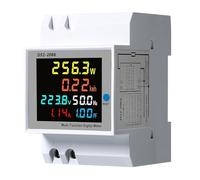 DeWin Compteur électrique, Compteur d'énergie numérique 6 en 1 100A Monophasé Compteur d'électricité sur Rail DIN Ampèremètre Voltmètre Puissance Électricité Volt Amp Watt KWh Compteur AC40-300V
