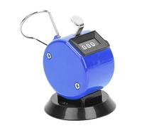 DeWin Compteur Manuel, Compteur Main à 4 Chiffres Compteur Mécanique Portable Clicker Manuel en métal Bleu