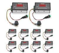 DeWin Contrôleur de Moteur à Courant Continu, 10 Pièces DC 6-60V 12V 24V 36V 48V 30A PWM Contrôleur de Vitesse de Moteur à Courant Continu Start Stop Switch