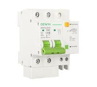 DEWIN Disjoncteur FI 63A 30mA 2 pôles, dispositif différentiel domestique dispositif différentiel rail DIN 2P 63A type C