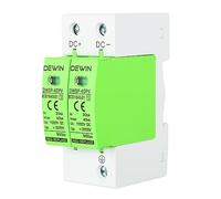 DEWIN Dispositif de Protection Contre les Surtensions, Parafoudre Photovoltaïque 2P 40kA Dispositif de Protection Contre les Surtensions DC1000V Dispositif de Protection Contre la Foudre Rail DIN 35mm