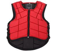 DeWin Gilet équestre pour Enfants, équipement de Protection d'équitation de sécurité rembourré en Mousse, Protecteur de Corps équestre, Rouge(CM)