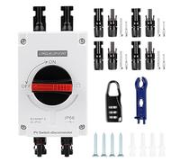 DEWIN Interrupteur sectionneur CC for systèmes photovoltaïques, interrupteur sectionneur CC for 2 chaînes 2 sorties étanche 32A 1200V
