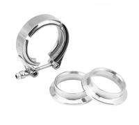 DEWIN Kit de Bride de Serrage à V-Clamp, Bride d'Echappement en Acier Inoxydable de 2,0 Pouces pour Tuyaux de Descente D'échappement Turbo