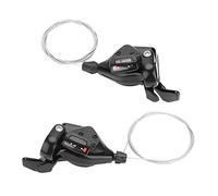 DEWIN Leviers de Changement de Vélo, Vitesse Manette Dérailleur avec Câble Dérailleur Gauche/Droite de Bicyclette Triple Vitesses de Dérailleur pour Vélo de Montagne(3X7)