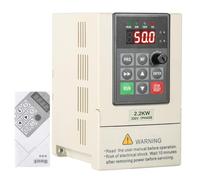 DEWIN Onduleur VFD, Variateur de Fréquence Entrée Sortie Monophasées Sortie Monophasée 2,2 KW 220 V avec câble d'extension de 2 m, pour la régulation de la Vitesse des Moteurs
