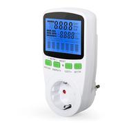 DeWin Prise de Compteur électrique, Compteur d'énergie numérique LCD Prise de Compteur d'énergie wattmètre Puissance kWh Moniteur de Puissance 16A AC 230V