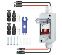 DeWin PV Boîte de Combinaison Solaire, 1 en 1 sur DC500V Interrupteur d'isolement Disjoncteur électriques Extérieur étanche Solaire Photovoltaïque Combiner Box for Système de Panneaux Solaire 32A